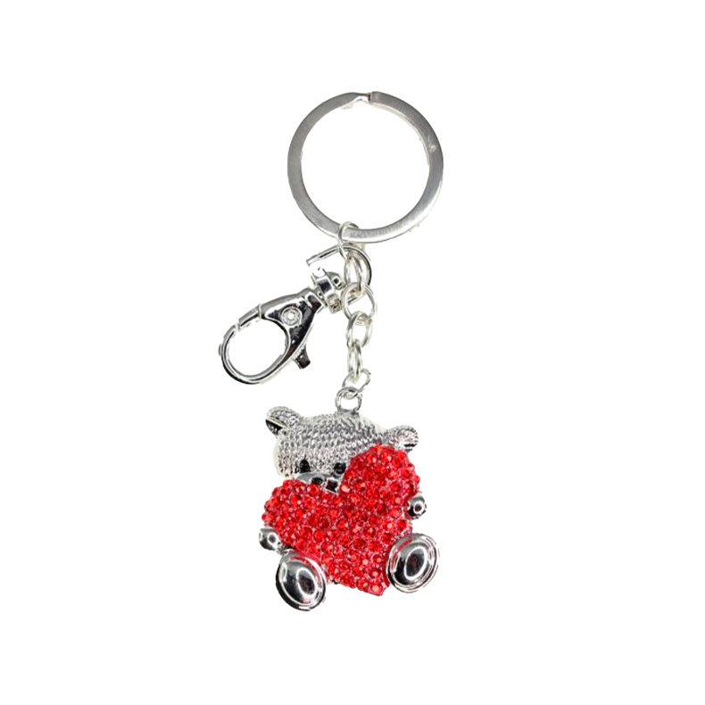 NGLERING/BAG CHARM BAMSE M/RDT HJERTE